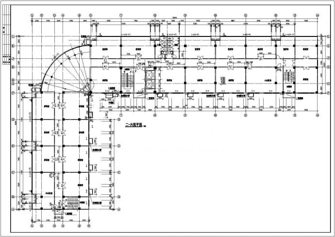 某中学3800平米6层框架结构教学楼平立面设计CAD图纸（含总平面图）_图1