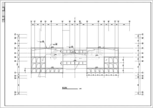 某小区1300平米5层框架结构住宅楼全套平面设计CAD图纸（1层2户）-图一