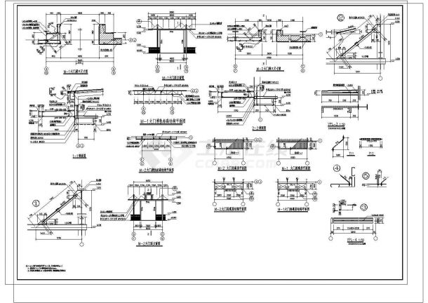 4853.4平米钢结构单层工业厂房建施结施CAD图-图二