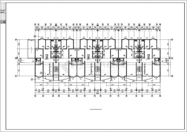 6600平米左右6层框混结构住宅楼建筑设计CAD图纸（含阁楼层）-图一