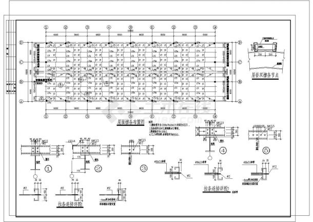 51.6x18m 单层纺织品公司活动室结施图.-图一