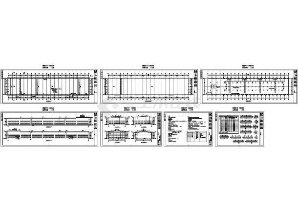 厂房设计_轻钢结构厂房建筑施工图（CAD，7张图纸）-图一