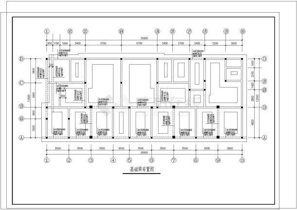 6班：4层1515.1平米砖混结构小区幼儿园建施结施图【平立剖 楼梯 门窗 设计说明 结构全图】-图一