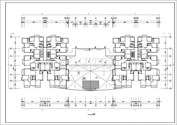 台州市某小区1.5万平米22层框剪结构住宅楼平立面设计CAD图纸-图二