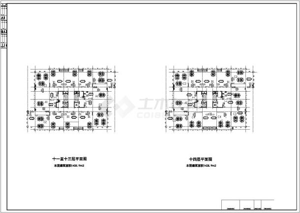 [郑州]某十六层SOHO办公楼建筑扩初全套cad图（含效果图）-图一