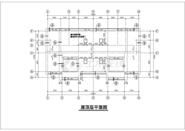某小区850平米4层框混结构双拼别墅全套建筑设计CAD图纸-图一