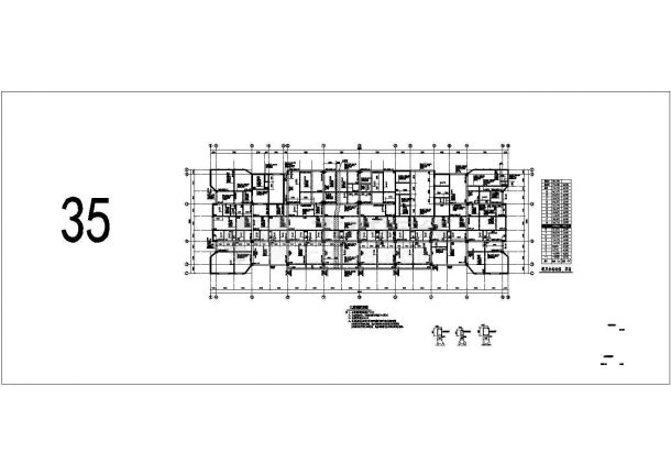 玉环县某病房综合楼结构设计cad图（含结施梁、板、柱审图）-图一