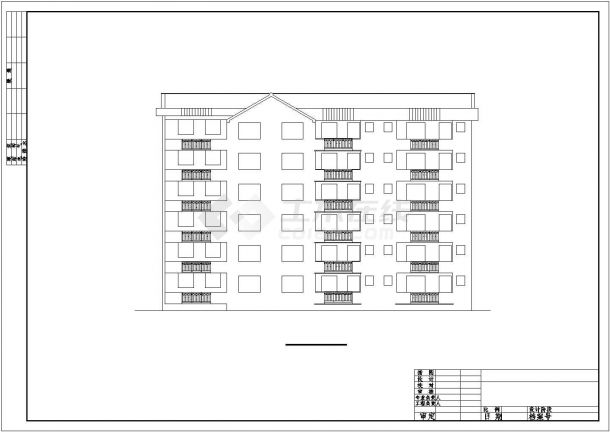 滦州市某现代化小区2300平米6层砖混结构住宅楼建筑设计CAD图纸-图一