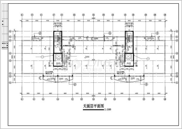 某小区12层框架结构住宅楼建筑设计CAD图纸（底层为架空层/含效果图）-图一