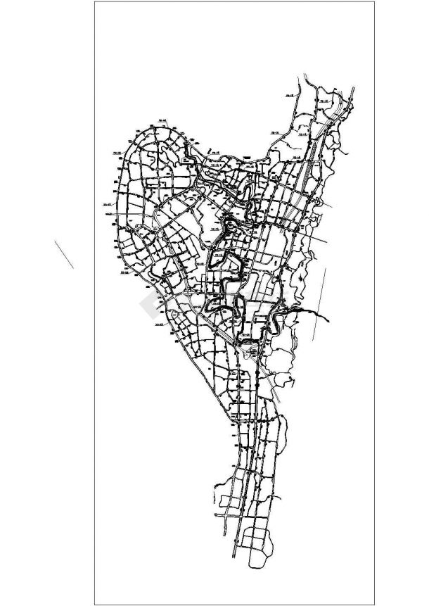 哈尔滨市某城市道路雨污水分流工程CAD施工图-图二