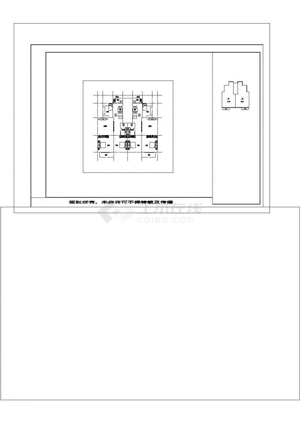 万科住宅户型设计（津东丽湖 1梯2户 6层）-图二