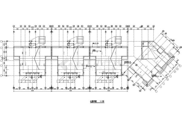 某小区4350平米6层框混结构住宅楼全套建筑设计CAD图纸-图一