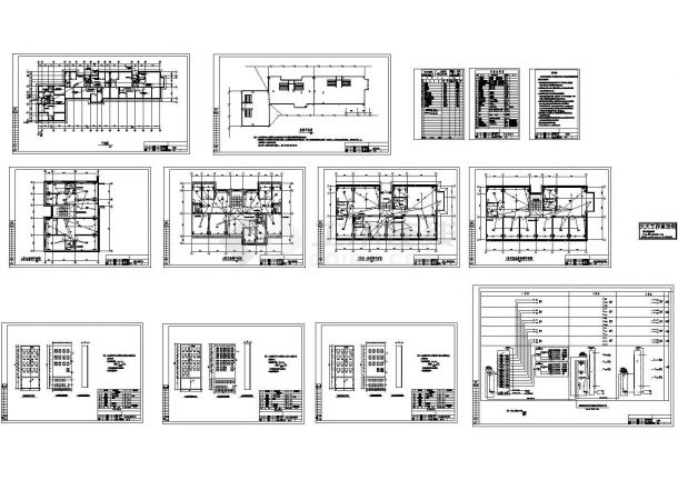 某高档小区六层住宅楼电气非常实用设计cad图纸-图一