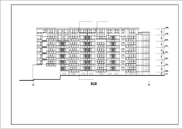 宜兴市某小区8+6层两栋框混结构住宅楼全套建筑设计CAD图纸-图一