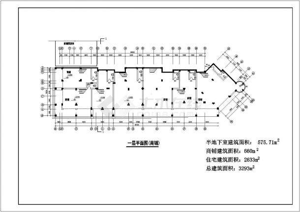 宜兴市某小区8+6层两栋框混结构住宅楼全套建筑设计CAD图纸-图二