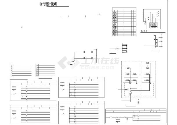 长沙市温福花园小区2层砖混结构幼儿园电气系统设计CAD图纸-图二