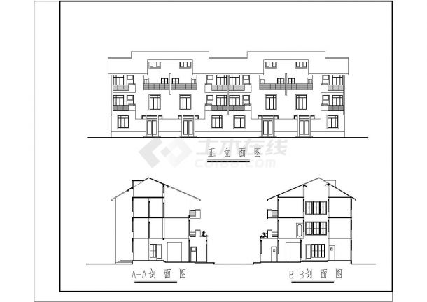 杭州某农村农居住宅楼全套施工设计cad图纸（含效果图）-图一