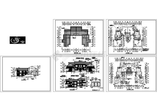 【遵义市】某大型商用多层民居式度假村建筑CAD图纸-图一
