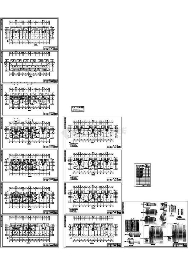 某高层多层住宅楼电气非常实用设计cad图纸-图二