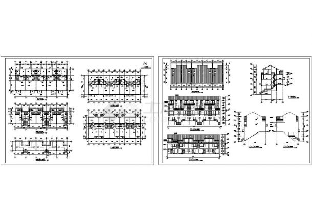 某三层带车库层框架结构新农村住宅设计cad全套建施图纸（甲级院设计）-图二