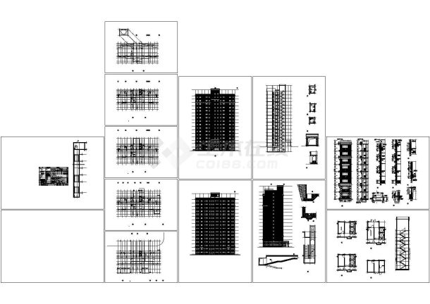 某小区十六层住宅建筑施工图-图一