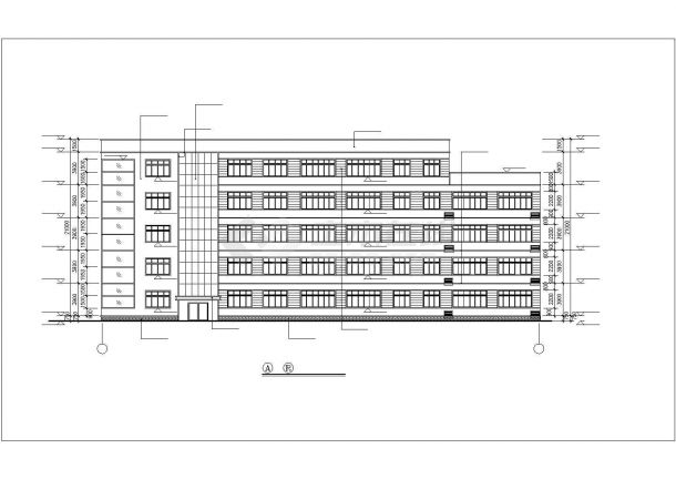济南某大学1.3万平米五层框混结构教学楼全套建筑CAD设计图纸-图二