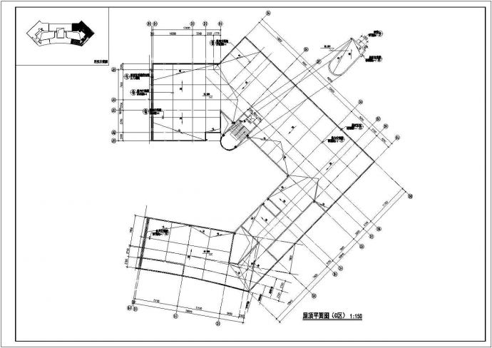 某大学2.8万平米三段6层框架结构组合式教学楼全套平面设计CAD图纸_图1