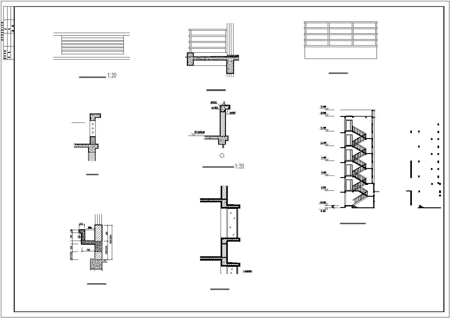 季直里商业街底层商铺住宅楼施工设计CAD图纸