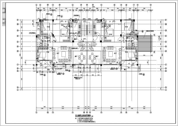 宝应市区某单体洋房单体建筑施工设计CAD图纸-图一