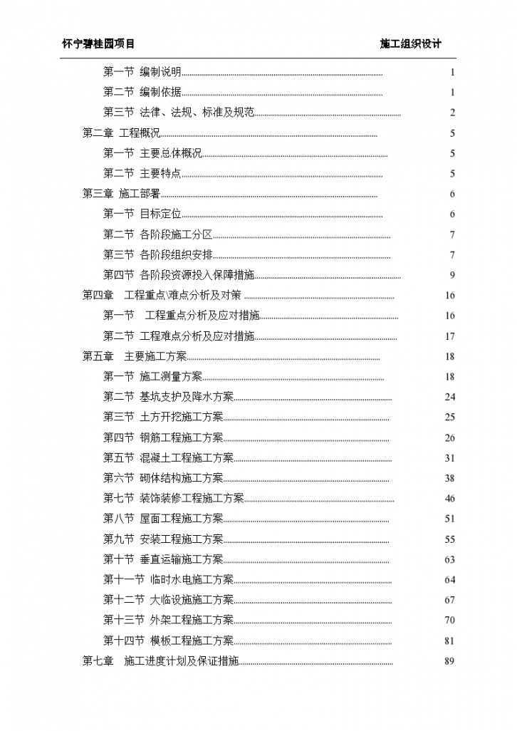 某市高层住宅工程施工组织设计-图二