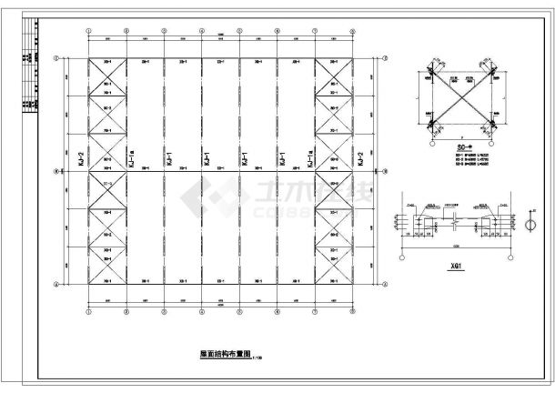 42x36m 18m双连跨单层门式刚架结构独立基1530.7平米标准厂房结施图-图二