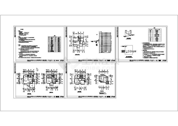 某大型别墅电气设计CAD详图-图一