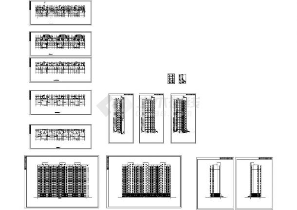 某十四层住宅楼建筑方案图（一梯三户）-图一