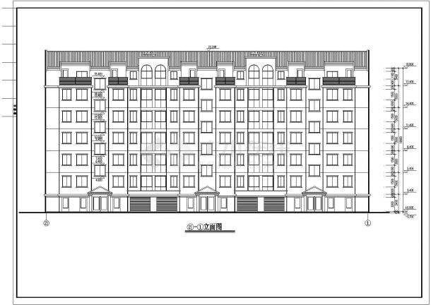 某城市小区六层加1阁楼住宅建筑全套设计完整CAD图纸-图二