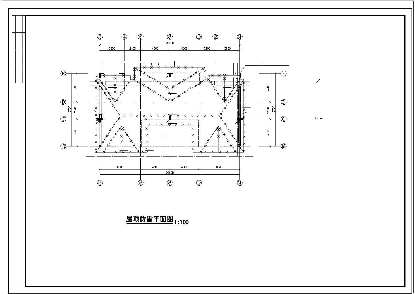 联排别墅强、弱电平面布置图纸