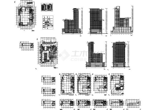 办公楼设计_某21层高层办公楼建筑设计施工图-图二