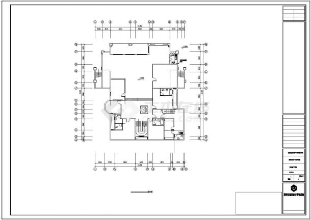 三层别墅建筑结构水电全套cad设计施工图、-图二