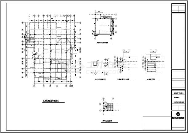 观澜B别墅建筑结构水电设计CAD施工图-图一