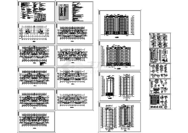 某十一层住宅楼建筑设计施工cad图-图一