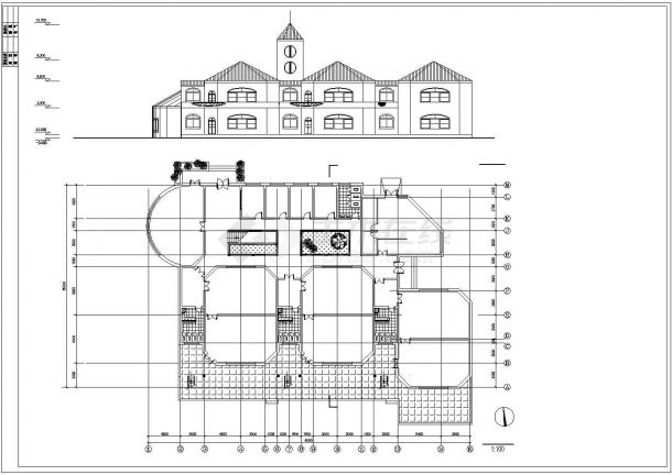 徐州市车站南路某社区2层私立幼儿园建筑设计CAD图纸-图一