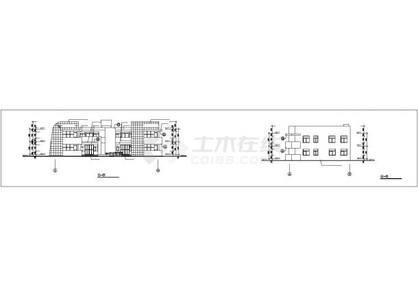 珠海市某小区815平米2层钢混框架结构幼儿园建筑设计CAD图纸-图二