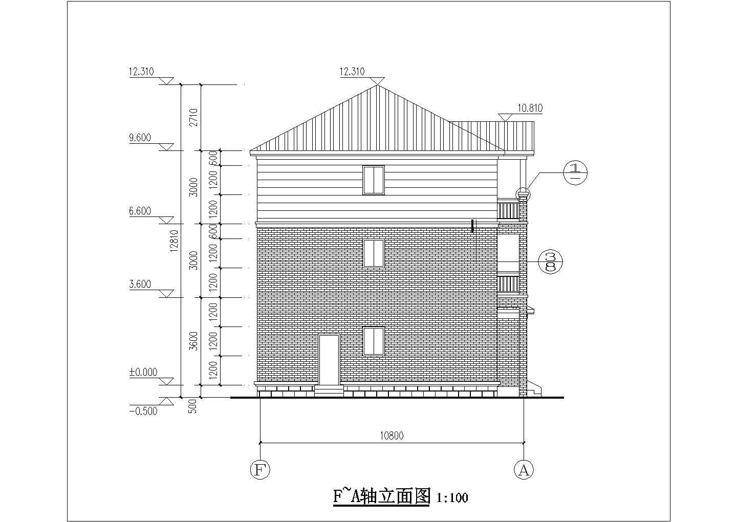 某村镇380平米3层框混结构乡村民居楼全套建筑CAD设计图纸