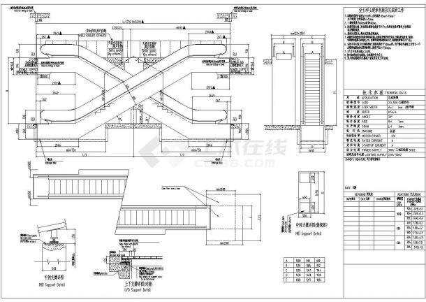 某自动扶梯设计全体CAD图-图一