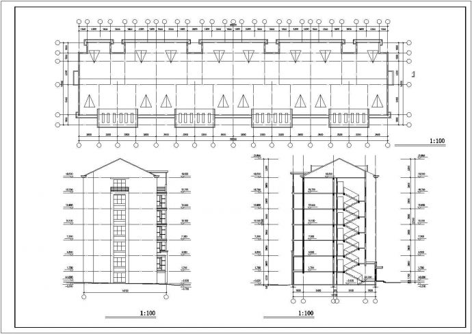 某城市小区七层经典住宅建筑全套设计完整CAD图纸_图1