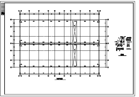 厂房设计_某单层门式轻型刚架结构吊车厂房结构施工cad图，共十二张-图二