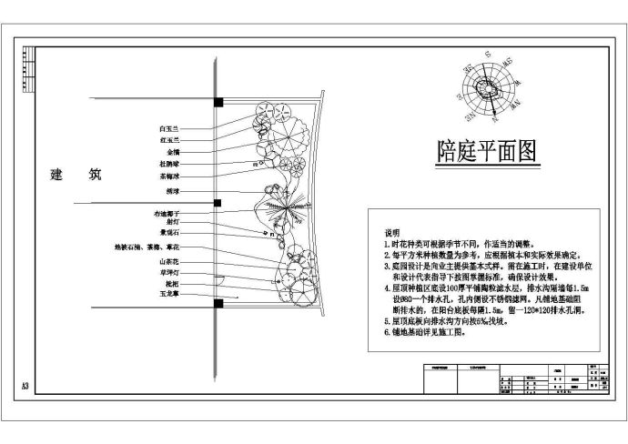 某地多栋别墅屋顶绿化设计图纸_图1