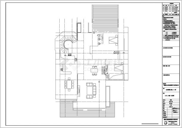 某国际度假区多层独栋别墅建筑设计完整CAD图纸-图一