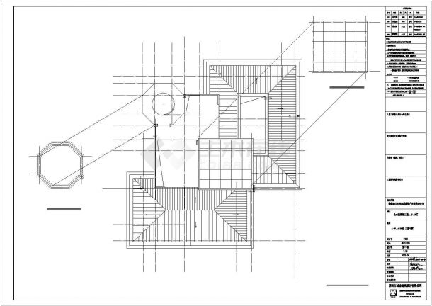 某国际度假区多层独栋别墅建筑设计完整CAD图纸-图二