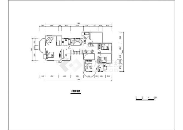 某国际度假风景区经典户型别墅建筑全套设计CAD图纸-图二