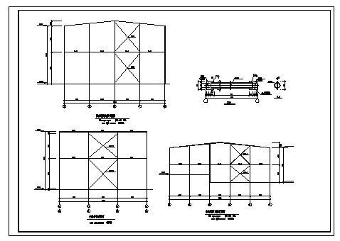 厂房设计_某钢结构厂房结构施工cad图，共十九张-图二
